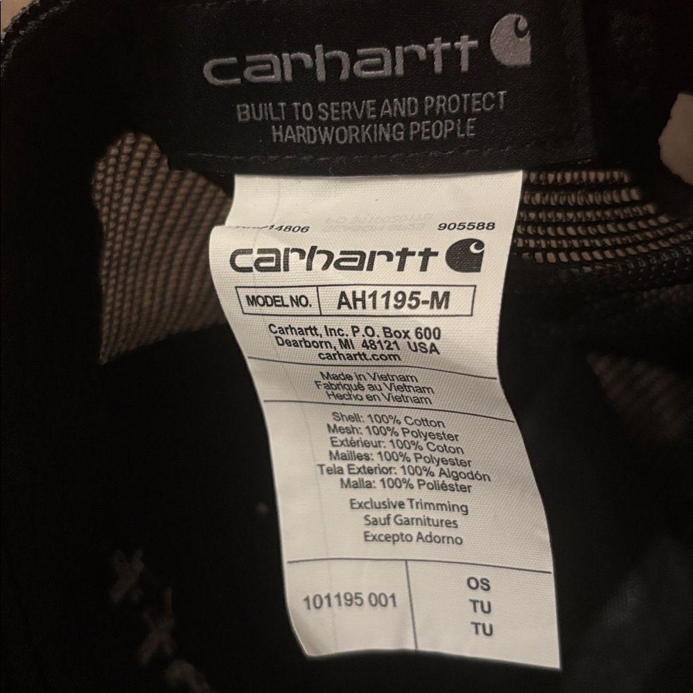 CARHARTT
Canvas Mesh-Back Cap in Black / New - Picture 3 of 4